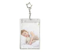 Porte-cartes pour porte-clés, pochettes rigides pour cartes - Porte-badge portable, pochettes pour cartes à collectionner | Étui rigide léger, porte-cartes, pochettes pour cartes photos, cartes de rep