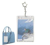 Porte-cartes pour porte-clés, porte-badge portable et rigide pour cartes à collectionner, pochettes légères pour cartes photo, cartes de repas, cartes de bus, photos