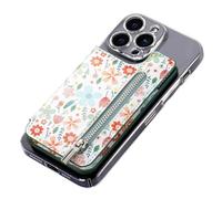 Porte-cartes pour téléphone portable - Anti-vol - Magnétique - Construction fine et durable - Stockage sécurisé des cartes et des pièces de monnaie pour smartphones - Voyage quotidien, vert, Voir