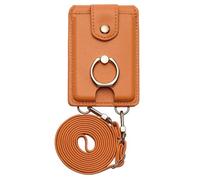 Porte-cartes pour téléphone portable - Étuis de téléphone à coller, résistant à l'eau, multifonctionnel, 2 emplacements pour cartes, portefeuille à coller avec support et cordon amovible pour voyage