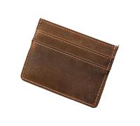 Porte-cartes pour tous les jours, portefeuille en cuir PU, peut contenir plusieurs cartes pour les voyages d'affaires et les trajets, Brun clair, As the pic show