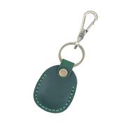 Porte-cartes pratique et robuste en cuir PU - Design élégant en forme de goutte - Accessoire pour bureau, école et appartement, vert foncé, Size 12.5x4.5cm/4.92x1.77inch