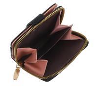 Porte-cartes Pu Noir à Soufflet Fermeture Éclair, Format Compact