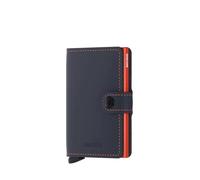 Porte-cartes - SECRID - Miniwallet - Bleu Orange - Aluminium - Cuir - 10.2x6.5x2 cm