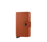 Porte-cartes - SECRID - Miniwallet Crisple - Orange - Aluminium - Cuir - 10.2x6.5x2 cm