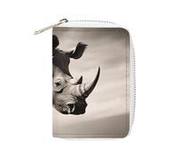 Porte-cartes tendance en cuir imprimé animal d'Afrique du Sud, porte-cartes de grande capacité, petit et pratique, facile à mettre dans les poches, sacs à main, sacs à dos, etc. Répond à vos besoins