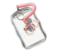 Porte-cartes transparent avec cordon à ressort résistant à l'eau pour cartes de crédit Business Bus Star Sleeve, a
