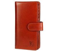 Porte cartes type portefeuille 100% cuir etuis papiers stylo 15x8 . Orange G