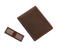 Porte-cartes vintage pour homme en cuir synthétique avec fente pour permis de conduire, organisateurs de cartes professionnels pour hommes, Horizontal 2 cartes, Beauté de masse