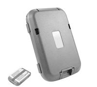 Porte-cartesRFID - Étui compact 11x7,1x2,2 cm, Portefeuille durable en aluminium PP, Étui étanche pour cartesavec verrouillage Protection antivol et stockage sécurisé | Organisateur tascab, Dark Gray