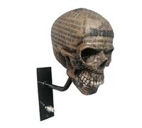 Porte-casque de moto crâne, support mural de rangement pour casque, support de crâne en résine pour manteaux, casquettes, balles de baseball et casques de rugby