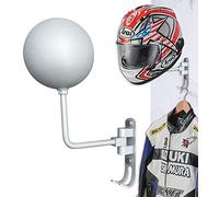 Porte-casque de moto, support mural en métal avec crochets, accessoires de moto pour manteaux, casquettes, accessoires de casque de football et de rugby Argenté 1P