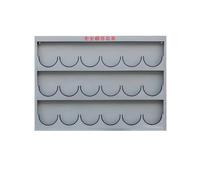 Porte-casque de sécurité mural en métal à 18 grilles - Étagère de rangement robuste pour atelier - Support de casque durable pour organisation du lieu de travail et conformité à la sécurité