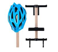 Porte-casque de vélo - Organisateur de rangement mural, cintre de vélo | 66,9 x 17,6 cm Bâton de hêtre épais ABS économiseur d'espace pour casques, lunettes, chaussures, compteur de vitesse, garage