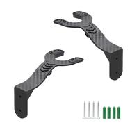 Porte Casque Moto, 2 Pièces Support Mural Casque Moto, Noir Support de Casque Moto avec Crochet à Clé, avec Vis et Tube D'expansion, pour Suspendre Casques, Clés, Vêtements