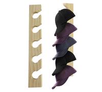 Porte Casquette Mural |Porte Chapeaux Verticaux Pour Casquettes De Baseball En Boi | Organisateur Mural Vertical De Placard D'affichage De Chapeau | Support De Rangement De Chapeau En Bois Fixé Au Mur
