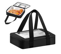 Porte-Casserole Isotherme - Support À Casseroles en Aluminium avec Couvercle - Sac De Transport Alimentaire Étanche - Sac De Rangement Thermique Empilable - Poignée en Tissu Oxford - Réchaud Portable