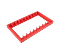 Porte-cassettes Audio Rouge en Plastique à Dix Compartiments pour Bureau | Organisation Verticale, Format Compact, Usage Maison et Bureau, Design Moderne, Gain de Place, Portable