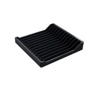 Porte-CD compact pour jusqu'à 12 disques, design peu encombrant avec construction en plastique, convient pour les collectionneurs de médias et l'organisation de l'espace de travail (noir)