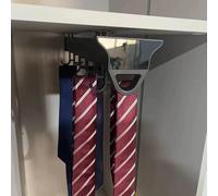 Porte-ceinture Et Écharpe - En Alliage D'aluminium, Porte-cravates, Avec Crochets Réglables, Organiseur Coulissant Pour Casseroles Et Poêles, Pour Le Rangement Et L'organisation(1PCS,12.20in-10 hook)