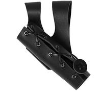 Porte-ceinture médiéval en cuir avec poignards grenouille pour chevalier, guerrier, pirate, Fourreau noir, Taille unique, Beauté de masse