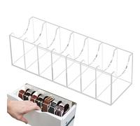 Porte-ceinture transparent - Support d'étagère en acrylique, tiroir d'affichage à fente | Unité de rangement minimale, système de compartiments transparent, avec utilisation de vestiaire pour