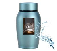 Porte-cendres compagnon - Tube en acier, reste en pot | Urne funéraire légère - Urne funéraire pour les souvenirs d'animaux de compagnie de taille moyenne qui se trouvent dans les étagères d'honneur