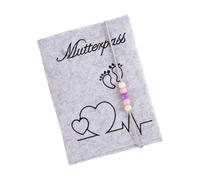 Porte-certificat de maternité en feutre pour carte d'assurance avec poche à carreaux pour carnet de grossesse d'hôpital allemand