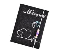 Porte-certificat de maternité en feutre pour carte d'assurance avec poche à carreaux pour carnet de grossesse d'hôpital allemand