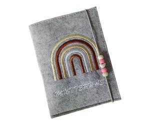 Porte-certificat de maternité en feutre pour carte d'assurance avec poche à carreaux pour carnet de grossesse d'hôpital allemand