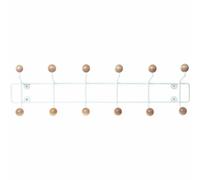 Porte-chapeau avec boules en bois Present Time Saturnus XL Marron 53,5x15x10 cm