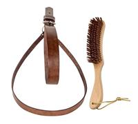 Porte-chapeau de cowboy réglable pour voiture, sangle en cuir 48,3 à 58,4 cm, crochet de siège arrière, brosse incluse