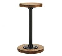 Porte-chapeau de Table Support Présentoir Socle Finition Grain de Bois et Colonne Métallique Noire pour des Couvre-chefs Adapté à l'Organisation Du Vestibule Chambre Salon