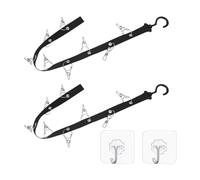 Porte-Chapeau Long 2 Pièces Avec Crochets 2 Pièces, Porte-Chapeau, Porte-Chapeau Vertical Avec 16 Clips, Organisateur De Chapeau, Porte-Chapeau Mural