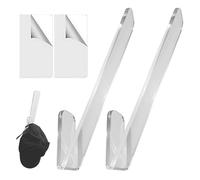 Porte-chapeaux pour casquettes de baseball, 3,5 x 20,8 cm, organiseur mural adhésif, support de rangement multifonction pour clés, bandeaux à cheveux, mouchoirs et petits accessoires
