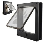 Porte chat de sécurité magnétique avec serrure à 4 voies | Porte multi-usage pour chiens, petits avec verrouillage, 4 voies, petit chien, chaton, chambre à coucher, appartement, salon