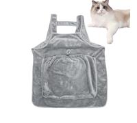 Porte-Chat en Écharpe Et Tablier,Sac en Polaire Corail avec Poche Ajustable | Porte-Chat en Écharpe À Taille De Poche Réglable,pour Soin des Griffes Chiot Races Petite Moyenne Promenade en Extérieur