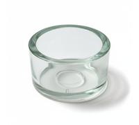 Porte chauffe-plat en verre transparent pour bougie chauffe-plat standard de 40 mm, Verre, transparent, 20er Set