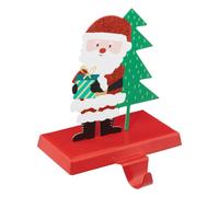 Porte chaussette de Noël Père Noël - Rouge