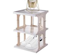 Porte-Chaussures Pliable - Étagère Pliable Pour Le Rangement Des Chaussures,Porte-Pantoufles Empilable À Multiples Niveaux - Pour Balcon, Entrée, Chambre, Séjour, Camping-Car, Balcon, Dortoir, Salle D