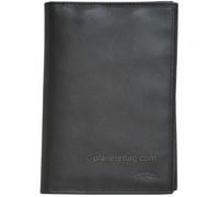 Porte-chequier en cuir de vachette lisse ref. K…