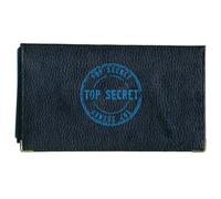 Porte chéquier porte carte en cuir noir Top Secret