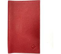 Porte chéquier talon en haut + étui carte RFID compact en cuir souple avec carte bancaire LOLUNA® (Rouge)