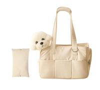 Porte Chien Sac De Transport Respirant Pour Petits Chiens Et Chats 41x19x31cm Sac Bandoulière Pliable Pochette Voyage Avec Poches Corde Anti Chute Et Coussin Amovible Pour Camping Marche Jusqu'à 7.5kg