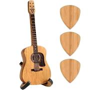 Porte-Choix de Guitare, boîte de Choix de Guitare en Bois avec Support, Mini boîte de Rangement Portable pour guitaristes, Cadeaux de Guitare Acoustique pour Amant de Guitare de Basse électrique