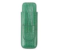 Porte-cigare, étuis à cigares pour hommes voyageant cigare humidior en cuir souple portable portable cigare humidor pour l'anniversaire (Vert)
