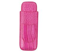 Porte-cigare, étuis à cigares pour hommes voyageant cigare humidior en cuir souple portable portable cigare humidor pour l'anniversaire (Rose)