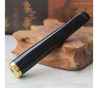 Porte-cigarette en corne de bœuf, compatible avec 7,5 mm et 5 mm, cartouche filtre à charbon actif 9 mm, adaptateur de filtre inclus (noir brillant)