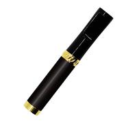 Porte-cigarettes en bois plaqué or 24k Clean-Type Vintage Cigarette Holder Wooden,Cigarette Filters Reusable for Standard Size Cigarettes Ø8mm,Slim Cigarettes Ø6mm and Ø5mm (Bois noir)