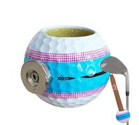 Porte-cigarettes pour chariot de golf - Support de balle plaqué chrome, bord de serrage réglable | Anti-rayures, construction en métal léger, support portable de style voyage pour jouer et loisirs